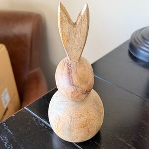 Wooden Bunny Figurine-EUC